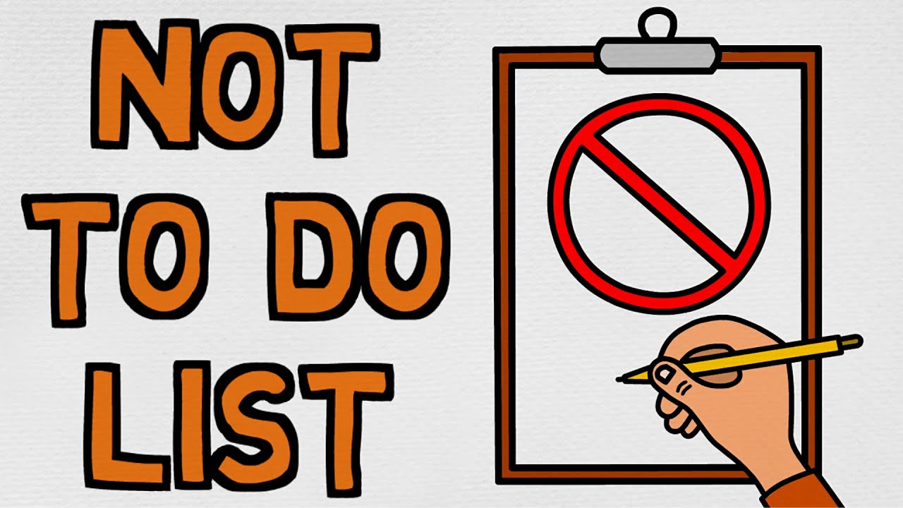 This video by Better Than Yesterday explores how a not-to-do list compliments the to-do list incredibly well, and it